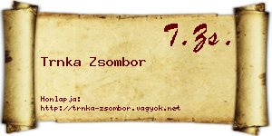 Trnka Zsombor névjegykártya